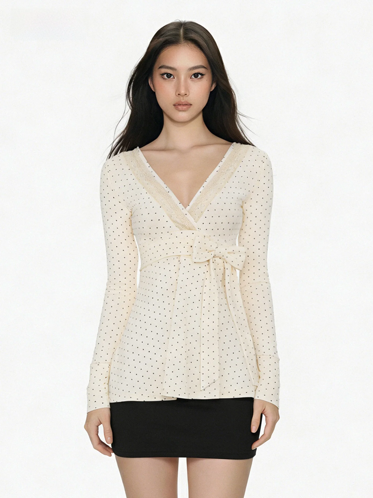 Ретро-платье в горошек с кружевной отделкой, V-образным вырезом, свободным подолом, длинное, в стиле кукольного платья, женская мода, весна
Ретро-платье в горошек с кружевной отделкой, V-образным вырезом, свободным подолом, длинное, в стиле кукольного платья, женская мода, весна