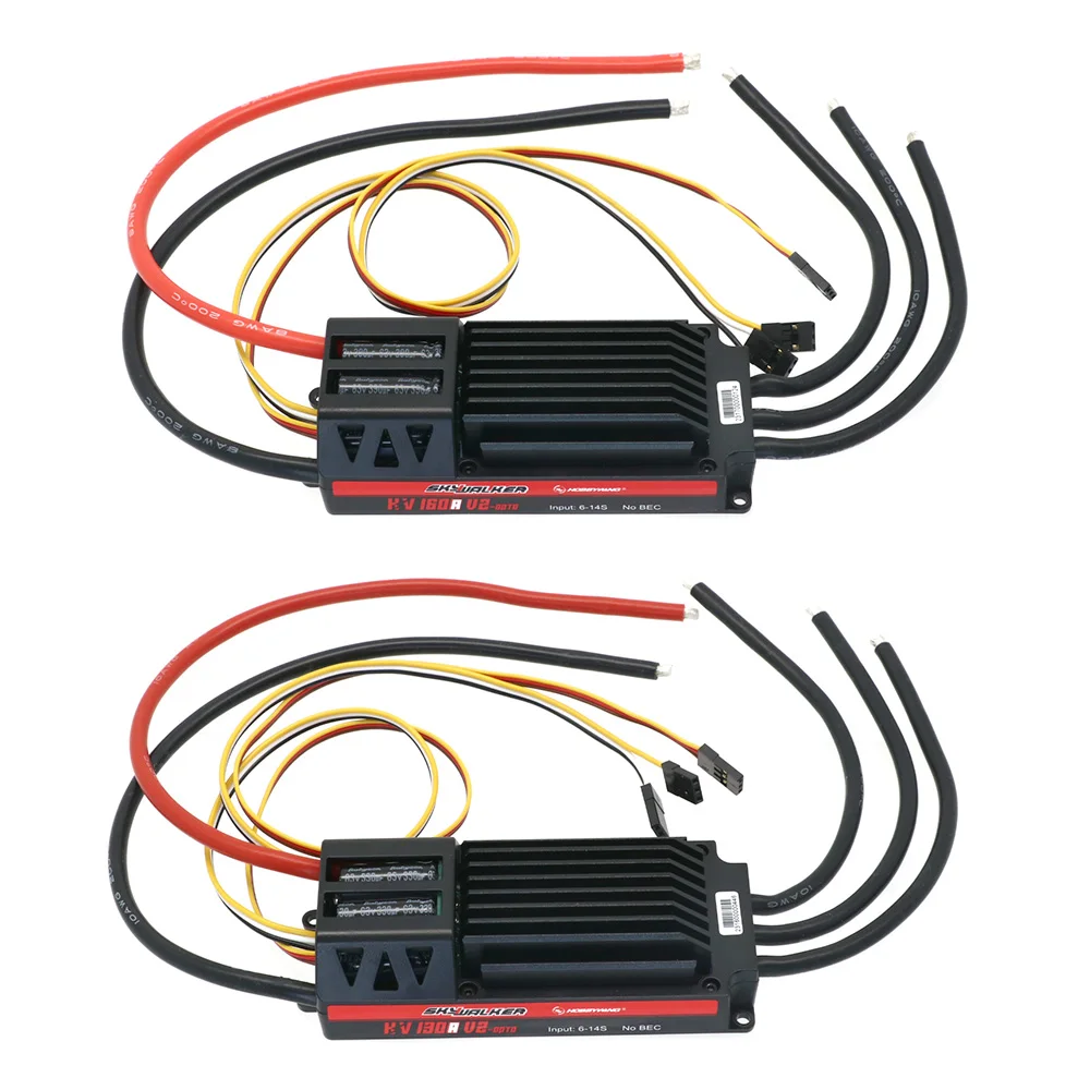 Hobbywing SKYWALKER 130A/160A HV OPTO V2 Brushless ESC Speed Controller 6-14S for 3D Fixed Wing Airplane
Hobbywing SKYWALKER 130A/160A HV OPTO V2 Brushless ESC Speed Controller 6-14S for 3D Fixed Wing Airplane