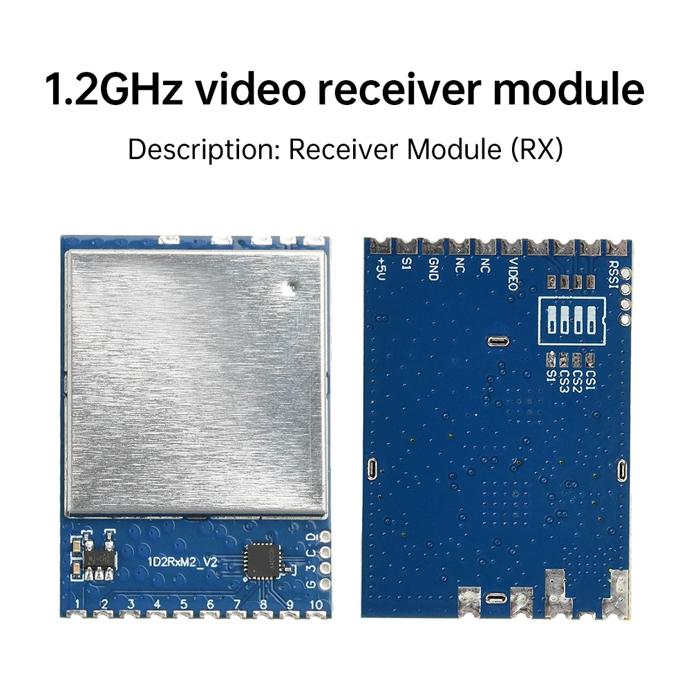 1.2GHz Wireless Video Receiver Module DC 5V 1D2RxM2 RX Analog Receiver 9-CH FPV 1080-1360MHz Video Receiver Module
1.2GHz Wireless Video Receiver Module DC 5V 1D2RxM2 RX Analog Receiver 9-CH FPV 1080-1360MHz Video Receiver Module