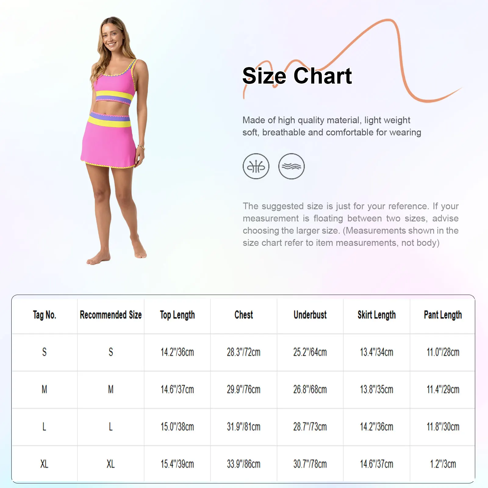 Women 3 Piece Bikini Set Tank Top Swim Briefs Cover Up Skirt Quick Dry UPF50+ Stretchy for Beach Surfing Sunbathing Summer
Women 3 Piece Bikini Set Tank Top Swim Briefs Cover Up Skirt Quick Dry UPF50+ Stretchy for Beach Surfing Sunbathing Summer