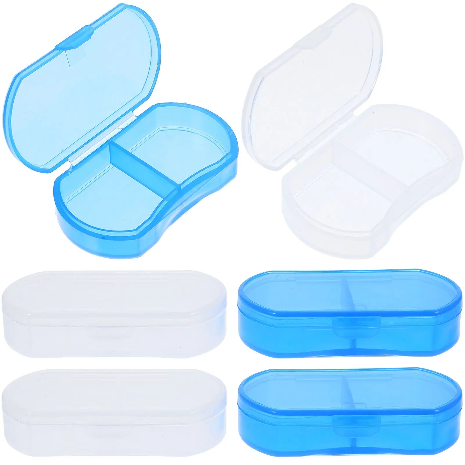 6 Pcs Pill Boxes 2 Compartments Transparent Travel Containers Portable Medicine Storage Case Organizer Small Plastic Box
6 Pcs Pill Boxes 2 Compartments Transparent Travel Containers Portable Medicine Storage Case Organizer Small Plastic Box