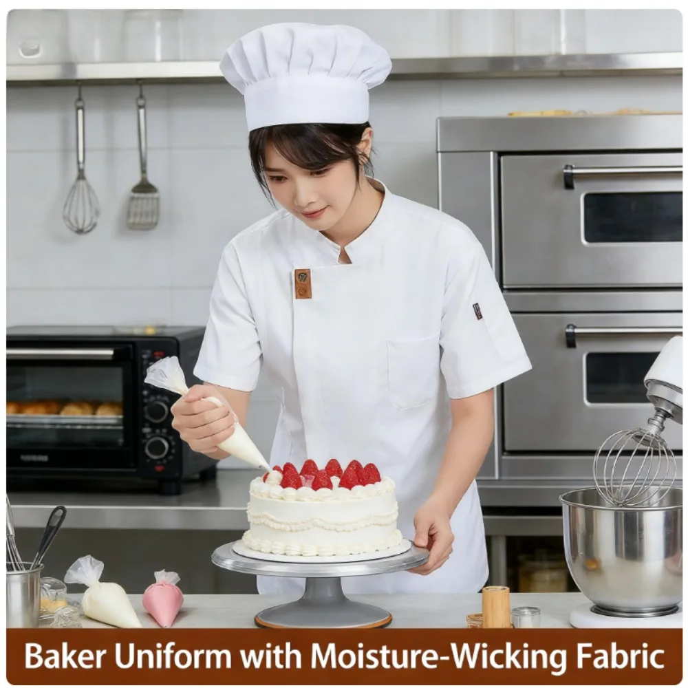 Chef Uniform Short Sleeve Workwear Restaurant Staff Outfit Durable Comfortable Cooking Clothes
Chef Uniform Short Sleeve Workwear Restaurant Staff Outfit Durable Comfortable Cooking Clothes