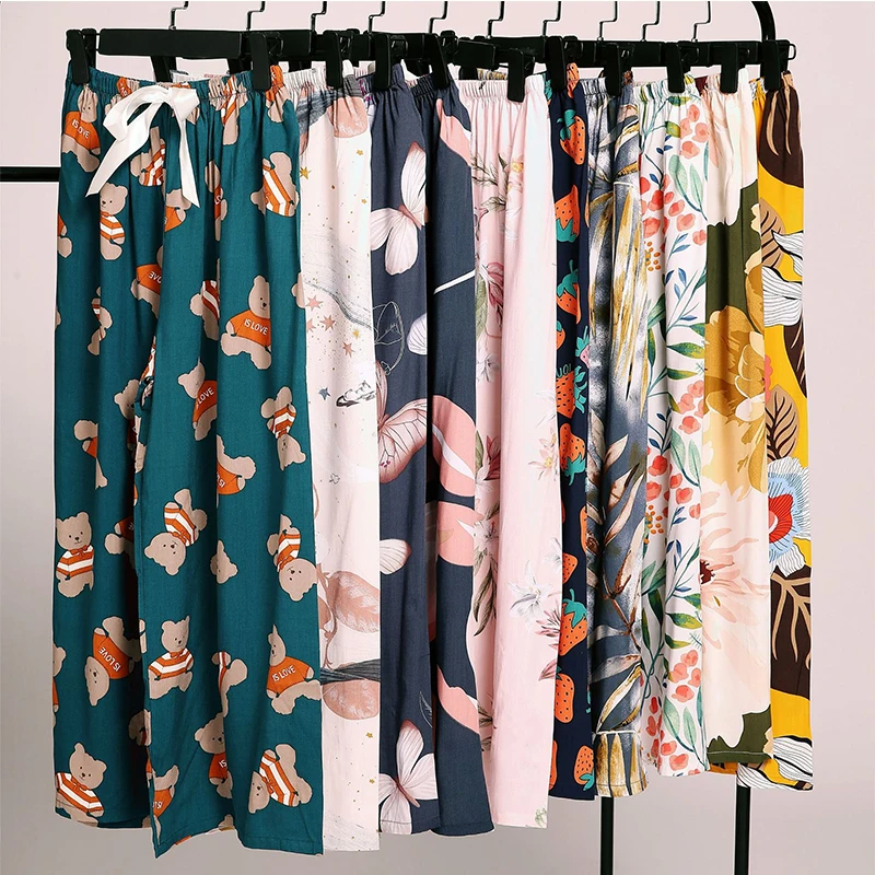 25 Colors Women's Home Pants Summer Thin Loose Ladies Floral Print Bow Homewear Sleepwear Pant 2024 New Pajama Pant For Female
25 Colors Women's Home Pants Summer Thin Loose Ladies Floral Print Bow Homewear Sleepwear Pant 2024 New Pajama Pant For Female