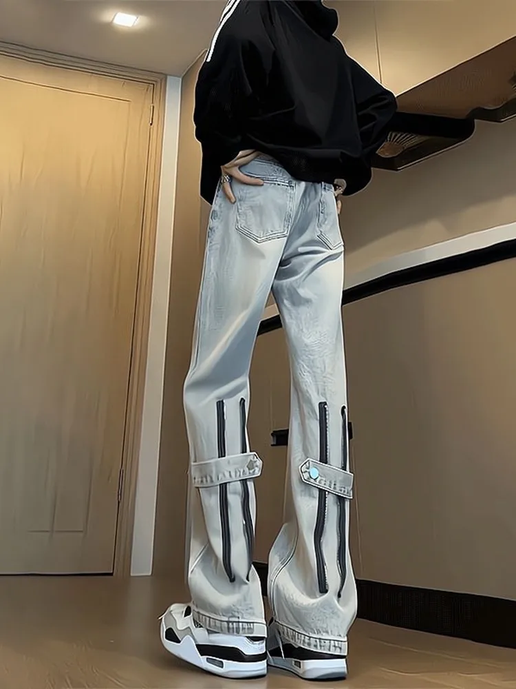 Men's Workwear Sle Zipper Button Deconstructed Jeans High Street Straight Leg Micro Flared Pants Spring Autumn Slim Fit
Men's Workwear Sle Zipper Button Deconstructed Jeans High Street Straight Leg Micro Flared Pants Spring Autumn Slim Fit