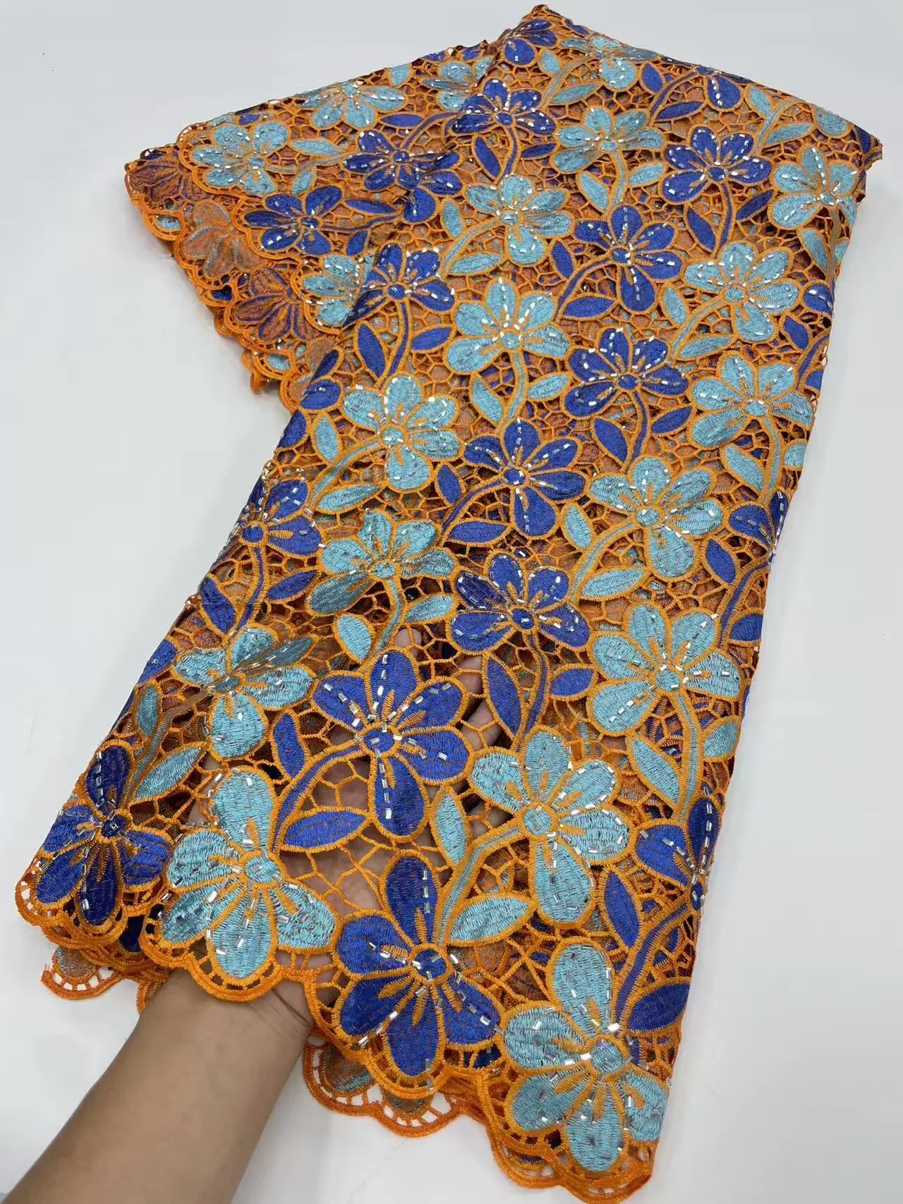 Wholesale African Water Soluble Lace Fabrics Nigerian Guipure Cord Lace Fabric For Women Dress Wedding High Quality 5Yards
Wholesale African Water Soluble Lace Fabrics Nigerian Guipure Cord Lace Fabric For Women Dress Wedding High Quality 5Yards