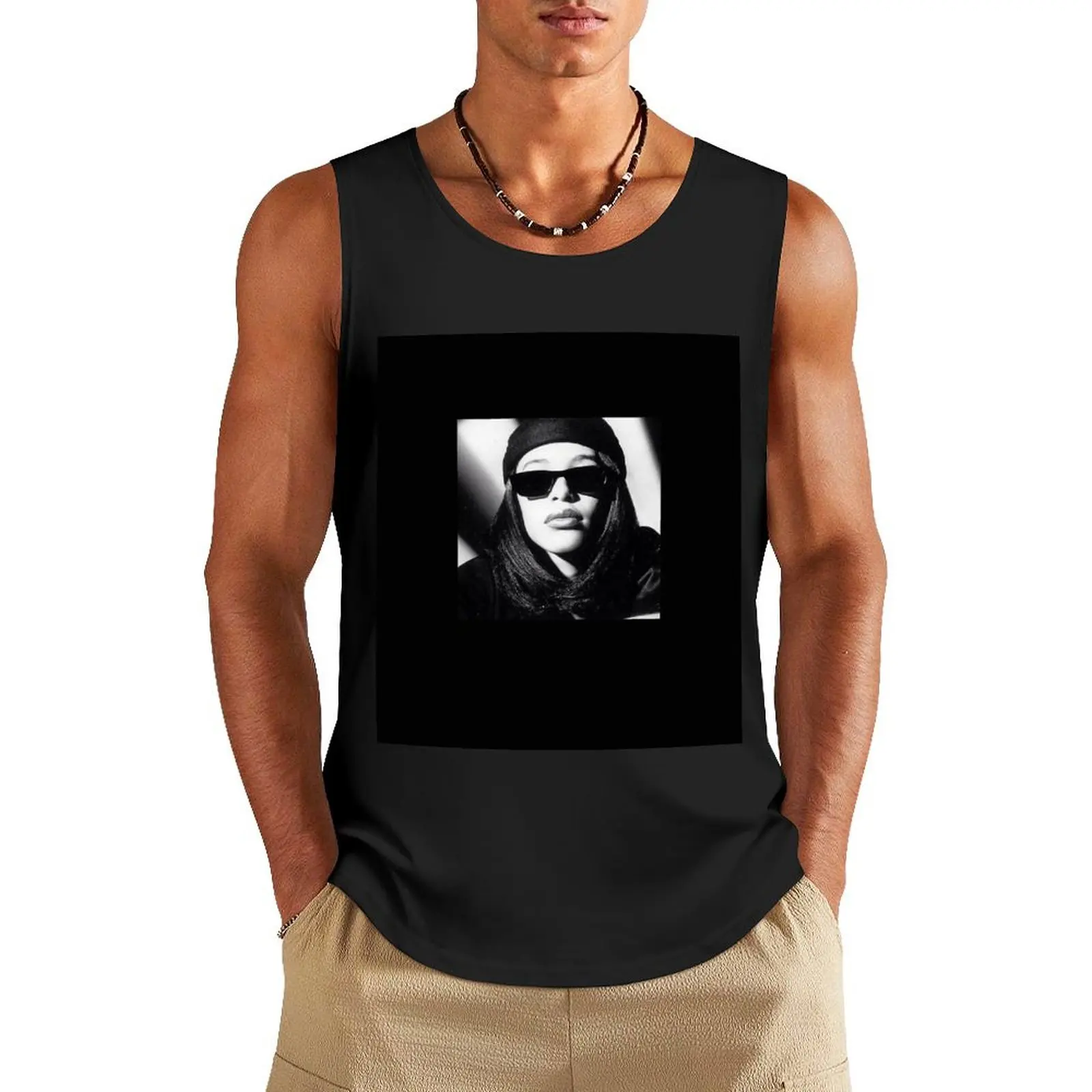 Aaliyah Black And White Funny Tank Top Fitness men clothing gym Men's t-shirts anime clothes
Aaliyah Black And White Funny Tank Top Fitness men clothing gym Men's t-shirts anime clothes