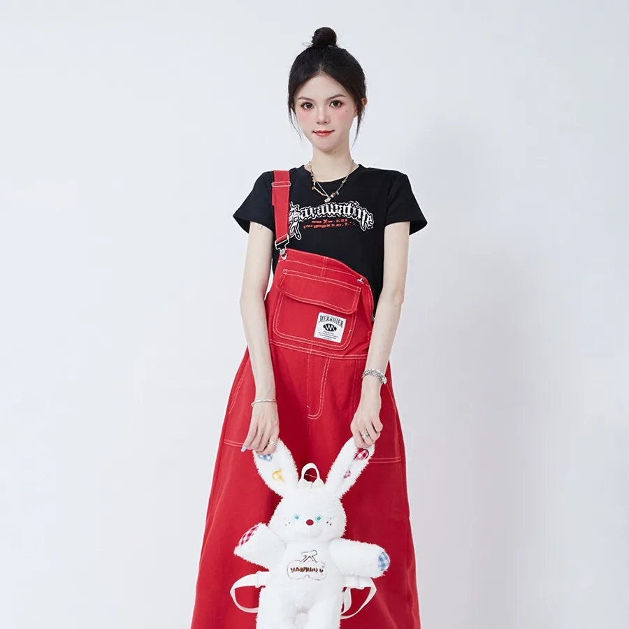 Red Workwear Overalls Women's Loose Casual Summer 2026 American Retro Dopaamine Style High Waist Cotton Straight Leg Pants
Red Workwear Overalls Women's Loose Casual Summer 2026 American Retro Dopaamine Style High Waist Cotton Straight Leg Pants