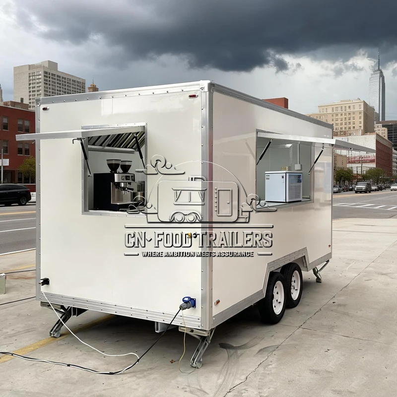 CN Food Trailer Fully Equipped Concession Trailer with Coffee Machine for Street Vending Fast Food Like Pizza and Ice Cream
CN Food Trailer Fully Equipped Concession Trailer with Coffee Machine for Street Vending Fast Food Like Pizza and Ice Cream