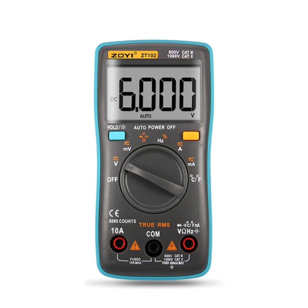 ZOYI Handheld Automatic Range Digital Multimeter ZT102 Portable Pocket Watch Anti-burning Capacitor Small Meter
ZOYI Handheld Automatic Range Digital Multimeter ZT102 Portable Pocket Watch Anti-burning Capacitor Small Meter