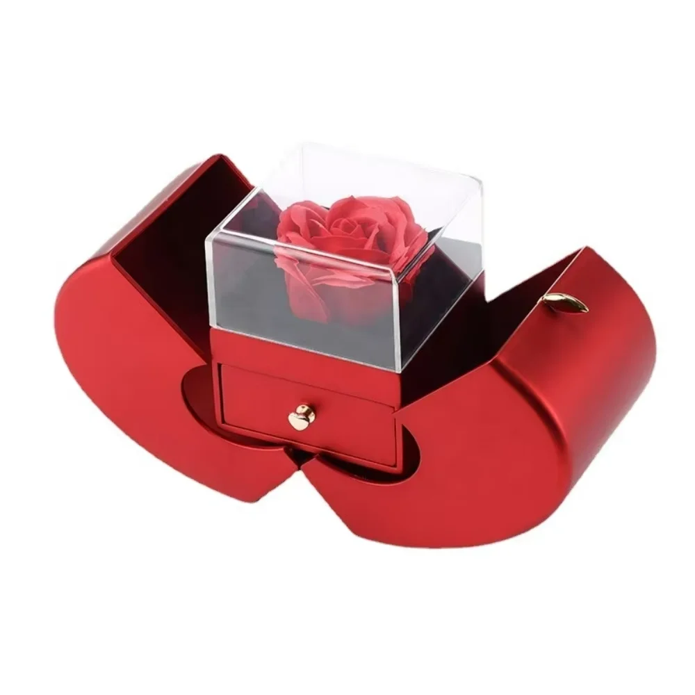 Double Open Door Drawer Packaging Ring Necklace Box Soap Rose Flower Valentines Mothers Day Shape Jewelry Box
Double Open Door Drawer Packaging Ring Necklace Box Soap Rose Flower Valentines Mothers Day Shape Jewelry Box