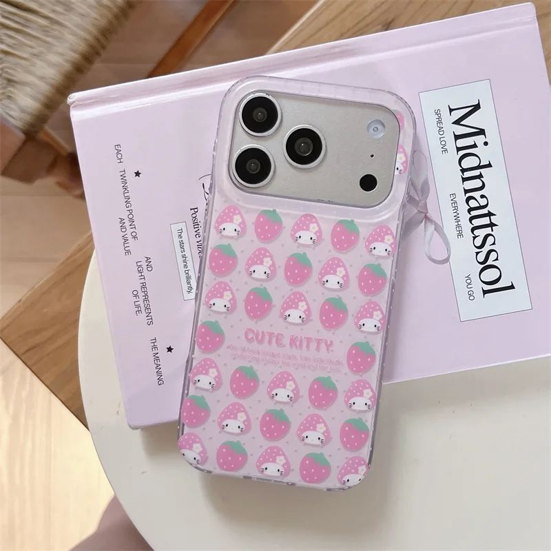 fashion phone cases Kawaii Hello Kitty Strawberry Print Phone Case Pink for iPhone 15 16 17 Pro Max Shockproof Protective Cover
fashion phone cases Kawaii Hello Kitty Strawberry Print Phone Case Pink for iPhone 15 16 17 Pro Max Shockproof Protective Cover