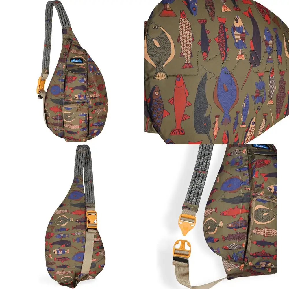 Adjustable Rope Strap Slingback Pack in Fish Tessellate Pattern
Adjustable Rope Strap Slingback Pack in Fish Tessellate Pattern