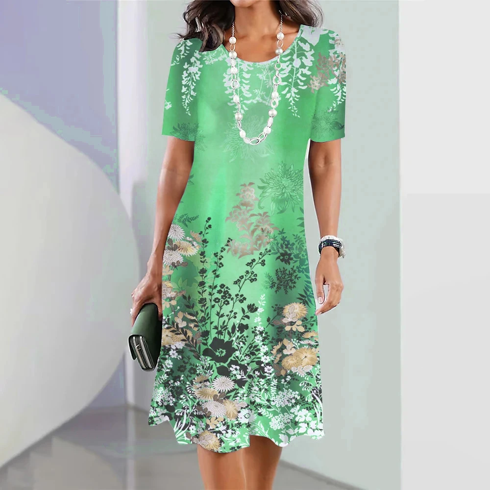 New Summer Floral Pattern Women Mini Dresses Short Sleeve 3D Flower Printed Street Ladies Dress 3XL Plus Size Loose Casual Dress
New Summer Floral Pattern Women Mini Dresses Short Sleeve 3D Flower Printed Street Ladies Dress 3XL Plus Size Loose Casual Dress