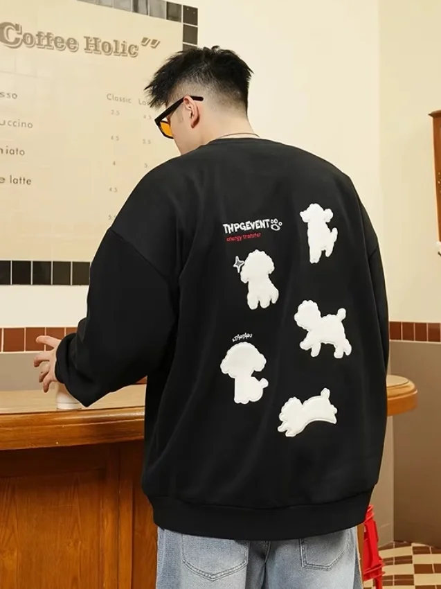 Trendy plus Size Men's Hoodie Winter Casual Cartoon Print Dog Thiened Fce round Ne Pullover Sweatirt Loose Fit Polye...
Trendy plus Size Men's Hoodie Winter Casual Cartoon Print Dog Thiened Fce round Ne Pullover Sweatirt Loose Fit Polye...