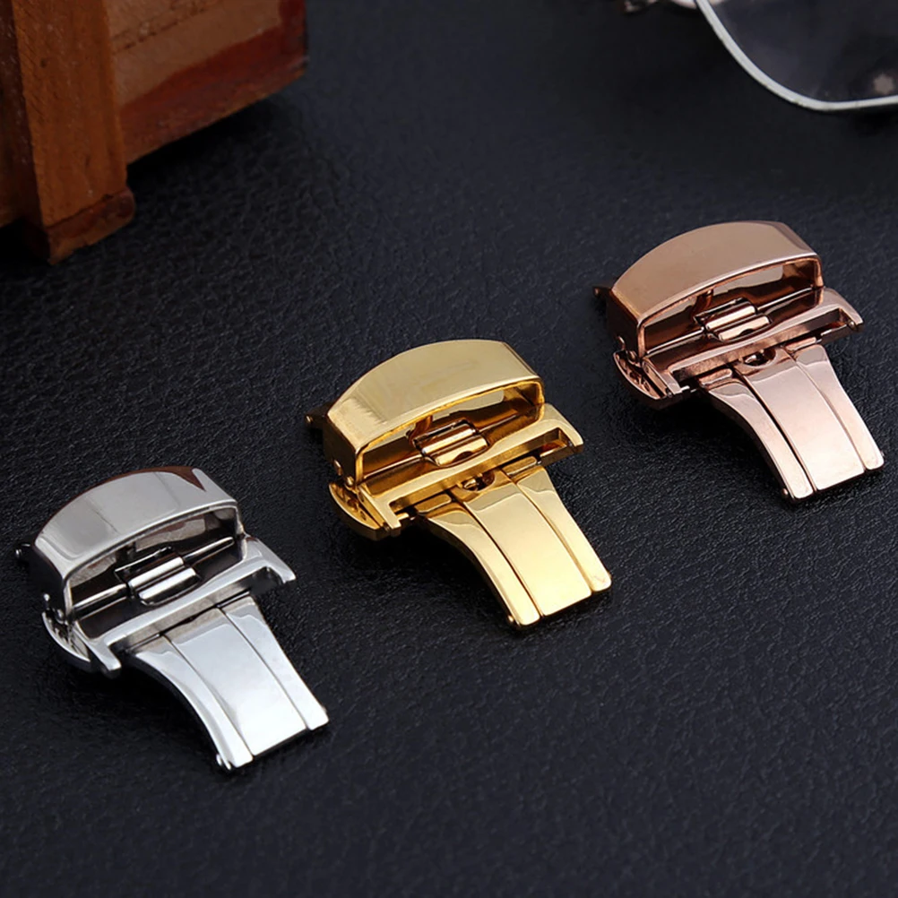22 Mm Watch Accessories Automatic Butterfly Buckle Band Clasp for Steel Push Button Golden 
22 Mm Watch Accessories Automatic Butterfly Buckle Band Clasp for Steel Push Button Golden
