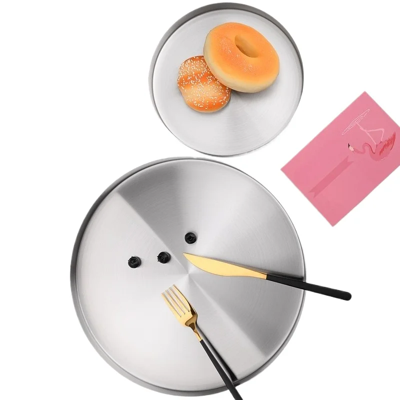 Ins Style Silver Brushed Stainless Steel Round Tray Desktop Cosmetics Jewelry Storage Plate Home Decor Dish
Ins Style Silver Brushed Stainless Steel Round Tray Desktop Cosmetics Jewelry Storage Plate Home Decor Dish