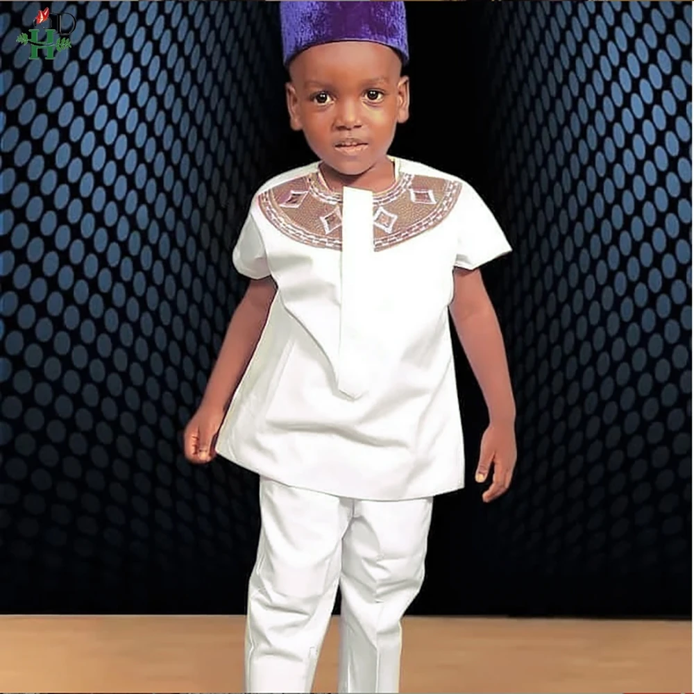 H&D African Children Boy Clothing Kids Dashiki Shirt Africa Ankara Dashiki Outfit Clothes Tops Pant Suits vetement africain
H&D African Children Boy Clothing Kids Dashiki Shirt Africa Ankara Dashiki Outfit Clothes Tops Pant Suits vetement africain