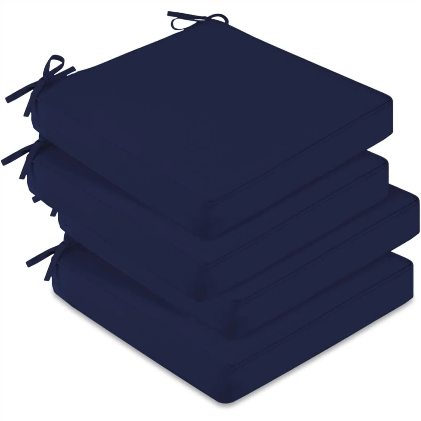 Set Of 4 Square Patio Chair Cushions 19x19x3 Inch Water Resistant With Non-Slip Ties And Handle Navy
Set Of 4 Square Patio Chair Cushions 19x19x3 Inch Water Resistant With Non-Slip Ties And Handle Navy