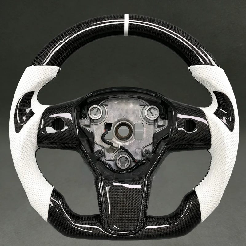 White Perforated Leather for Tesla Model 3 Model Y 2019 2020 2021 2022 2023 Carbon Fiber with Thumb Patch Car Parts Hot New
White Perforated Leather for Tesla Model 3 Model Y 2019 2020 2021 2022 2023 Carbon Fiber with Thumb Patch Car Parts Hot New