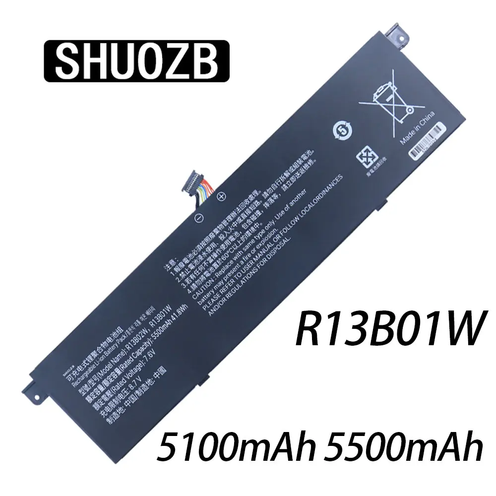SHUOZB R13B01W R13B02W Аккумулятор для ноутбука Xiaomi Mi Notebook Air 13,3 "Серия планшетных ПК 161301 -01 7,6 В 41,8 Втч 5500 мАч 5107 мАч
SHUOZB R13B01W R13B02W Аккумулятор для ноутбука Xiaomi Mi Notebook Air 13,3 "Серия планшетных ПК 161301 -01 7,6 В 41,8 Втч 5500 мАч 5107 мАч
