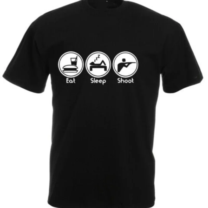 Eat Sleep Shoot. Funny Shooting Sport Mens T-Shirt. Summer 100% Cotton Short Sleeve O-Neck Unisex T Shirt New Siza S-3XL
Eat Sleep Shoot. Funny Shooting Sport Mens T-Shirt. Summer 100% Cotton Short Sleeve O-Neck Unisex T Shirt New Siza S-3XL