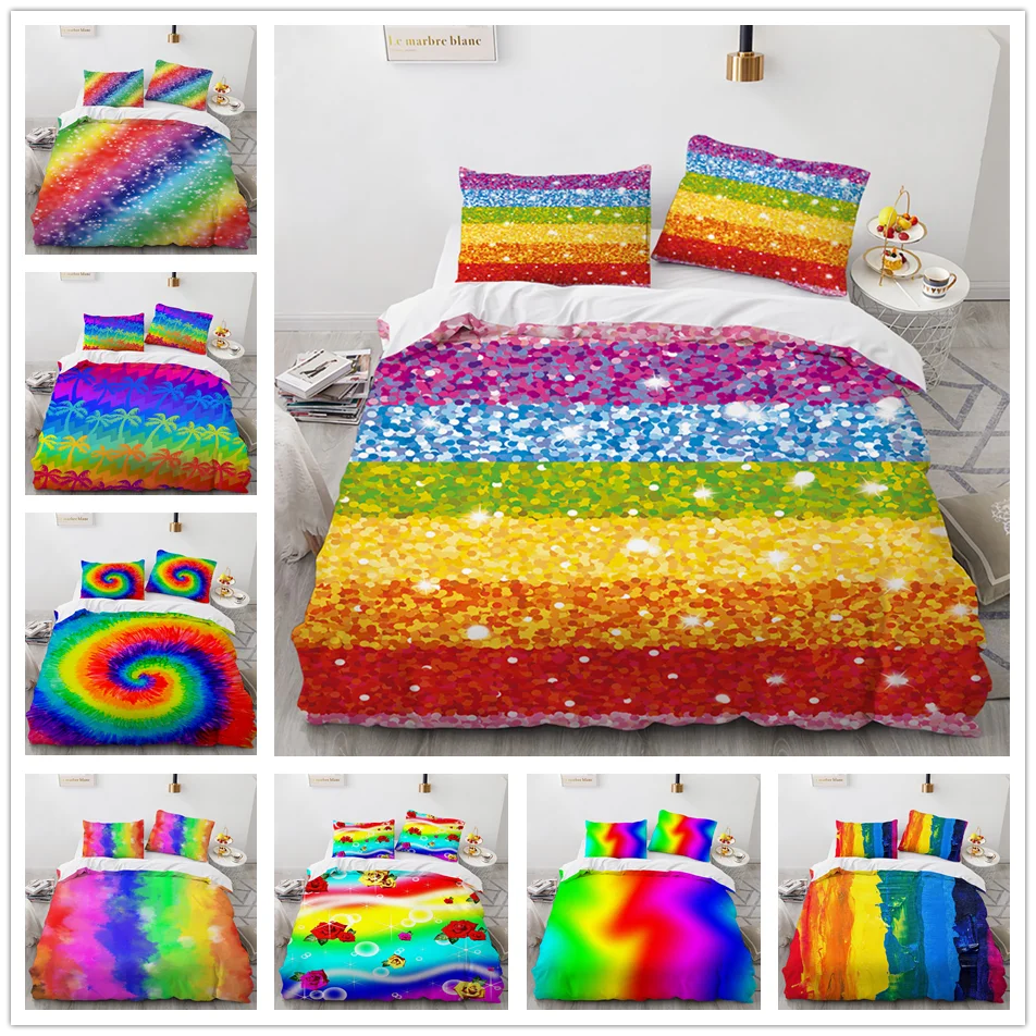 Kids Bedding Set Queen Twin Colorful Rainbow Duvet Cover Set Girls Boys Adult Comforter Cover Set Cartoon Quilt Cover&Pillowcase
Kids Bedding Set Queen Twin Colorful Rainbow Duvet Cover Set Girls Boys Adult Comforter Cover Set Cartoon Quilt Cover&Pillowcase