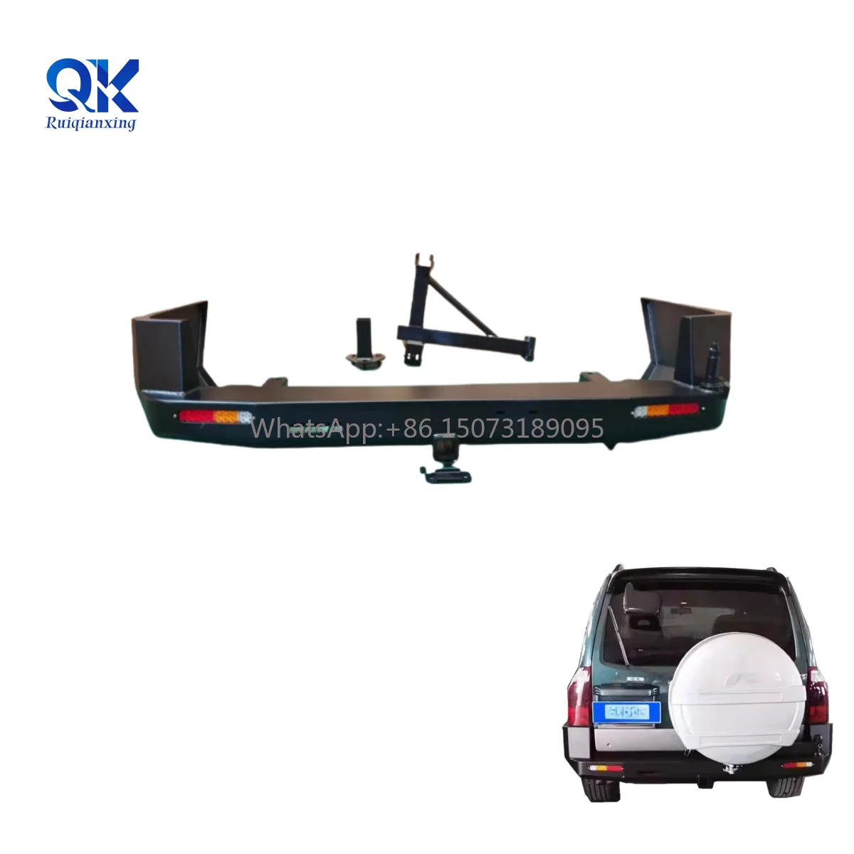 Совершенно новый популярный стальной комплект заднего бампера с вырезами буксировочного крюка для Mitsubishi Pajero Montero V60 V70 V73 V77 
Совершенно новый популярный стальной комплект заднего бампера с вырезами буксировочного крюка для Mitsubishi Pajero Montero V60 V70 V73 V77