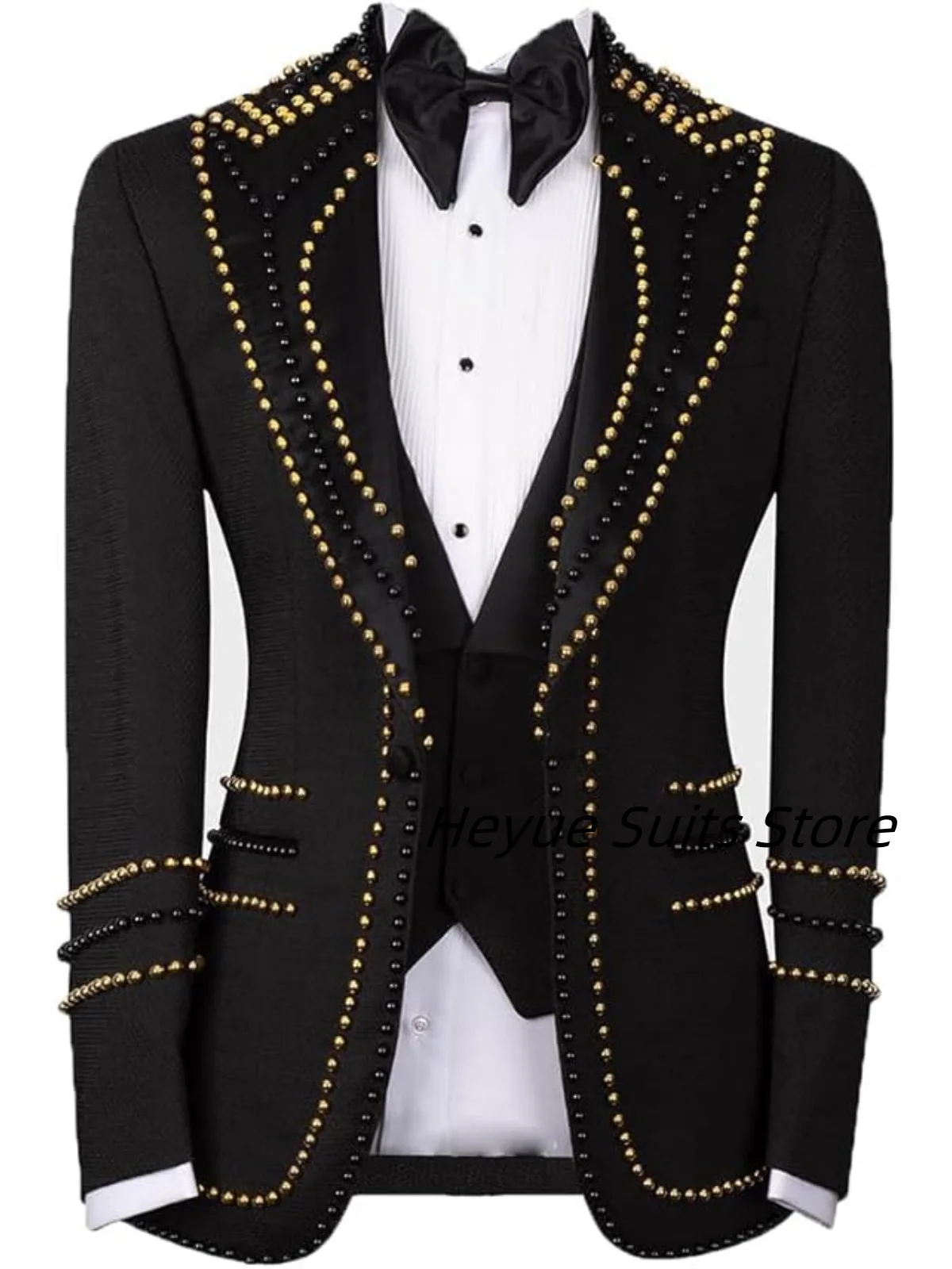 Classic Beaded Slim Fit Customized 3 Pieces Sets Groom Wedding Party Suits Tuxedos Male Prom Blazers Fashion pantalones hombre
Classic Beaded Slim Fit Customized 3 Pieces Sets Groom Wedding Party Suits Tuxedos Male Prom Blazers Fashion pantalones hombre