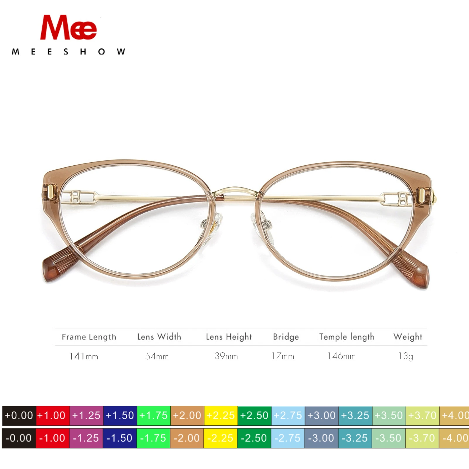 MEESHOW Fashion Reading Glasses Women Cat Eye Anti Blue Eyeglasses with Myopia Hyperopia Progressive 1.56 prescription Lens
MEESHOW Fashion Reading Glasses Women Cat Eye Anti Blue Eyeglasses with Myopia Hyperopia Progressive 1.56 prescription Lens