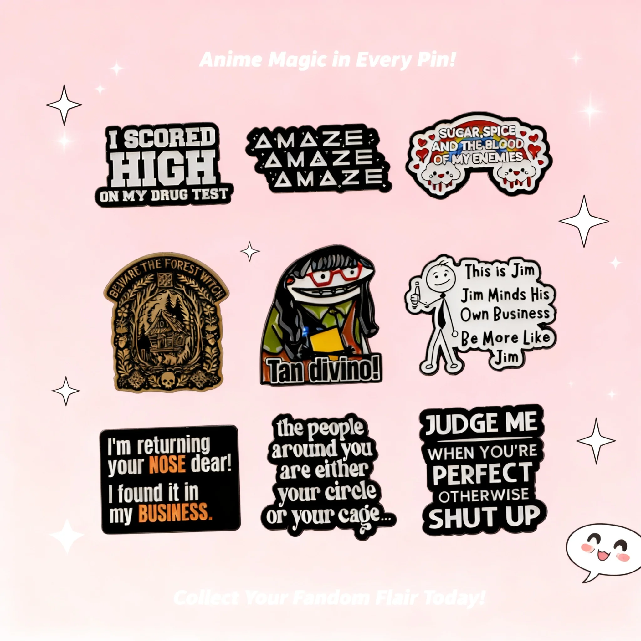 Cartoon Figure Enamel Pin Spanish Quotes Rainbow Brooches Hat Lapel Pins Cosplay Gifts for Backpack Accessories Toys
Cartoon Figure Enamel Pin Spanish Quotes Rainbow Brooches Hat Lapel Pins Cosplay Gifts for Backpack Accessories Toys