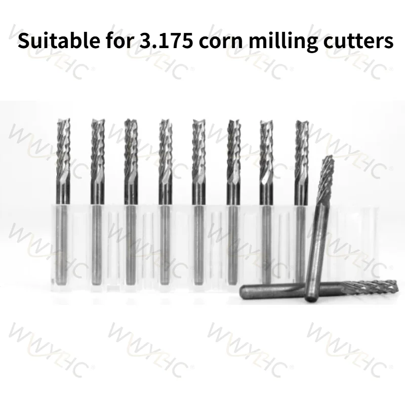 10PCS 3.175mm Shank Tungsten Steel Corn Milling Cutter Fit Engraving Machine Fixed Shank Carving Cutting Tool Accessories
10PCS 3.175mm Shank Tungsten Steel Corn Milling Cutter Fit Engraving Machine Fixed Shank Carving Cutting Tool Accessories
