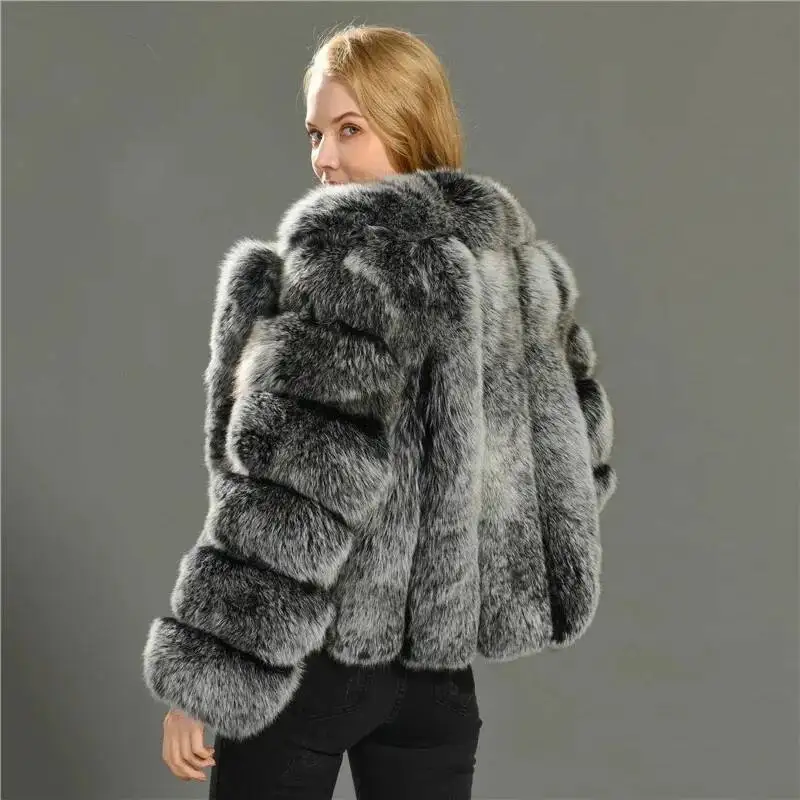 New Elegant Splice Mink Women Faux Fox Coat Thick Warm Lapel Long Sleeve Open Fluffy Fur Jacket
New Elegant Splice Mink Women Faux Fox Coat Thick Warm Lapel Long Sleeve Open Fluffy Fur Jacket