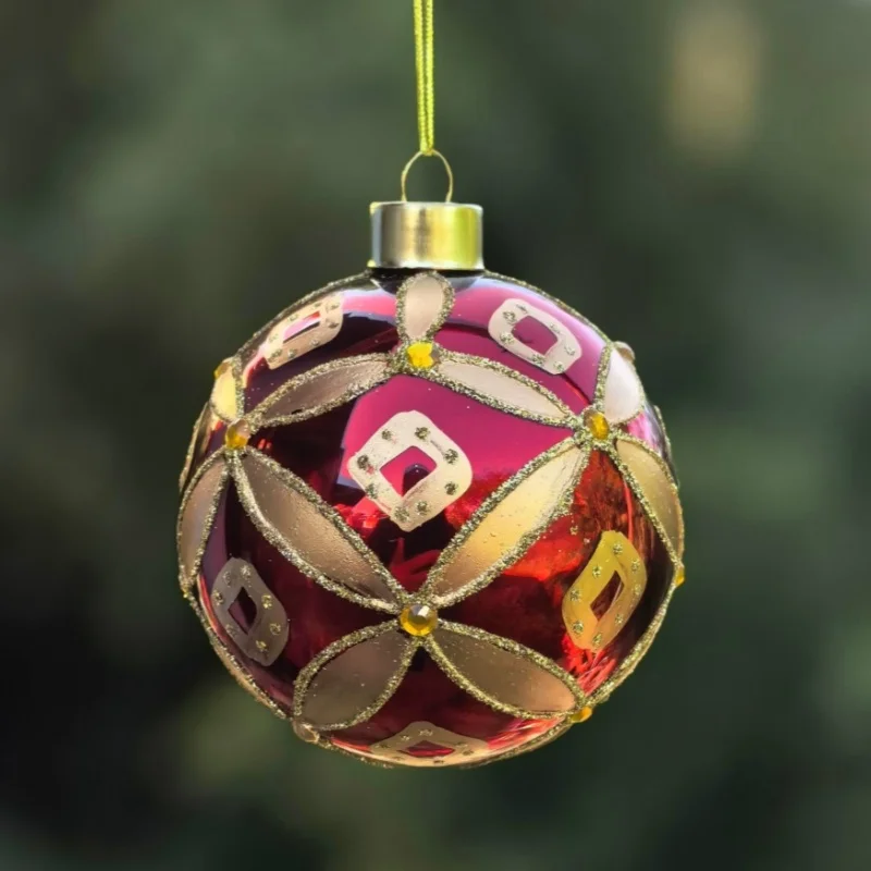 F 8pcs/pack Diameter=8cm Bright Red Glass Ball Ornament Christmas Tree Hanging Pendant Windows Gold Hand Painting Festival Globe
F 8pcs/pack Diameter=8cm Bright Red Glass Ball Ornament Christmas Tree Hanging Pendant Windows Gold Hand Painting Festival Globe
