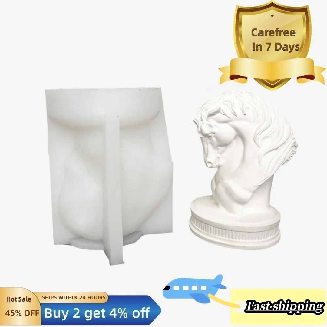 Horse Head Mold Silicone Mold Reusable 3d Horse Head Sculpture Silicone Mold for Diy Candle Plaster Resin Soap Making Home Decor
Horse Head Mold Silicone Mold Reusable 3d Horse Head Sculpture Silicone Mold for Diy Candle Plaster Resin Soap Making Home Decor