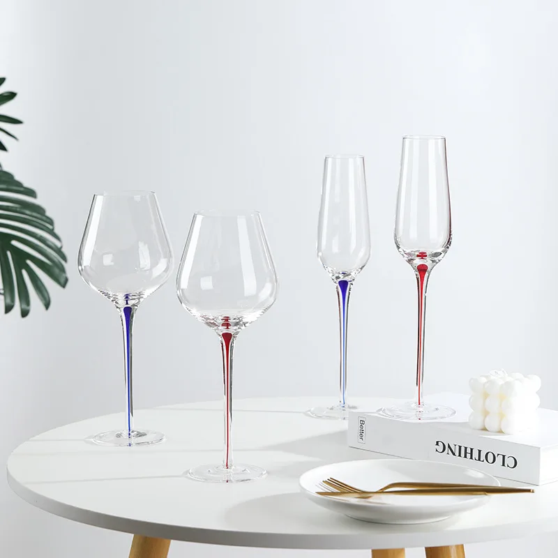 Crystal Glass Red Wine Glasses Creative Color Handle European Large Belly Champagne Glass Cup Household Wine Glass Goblet
Crystal Glass Red Wine Glasses Creative Color Handle European Large Belly Champagne Glass Cup Household Wine Glass Goblet