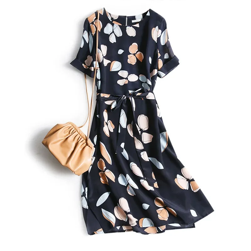 100% Silk Summer Dresses For Women 2024 Floral Midi Dress Female Short Sleeve Dress Elegant Fashion Vestido De Mujer Pph4496
100% Silk Summer Dresses For Women 2024 Floral Midi Dress Female Short Sleeve Dress Elegant Fashion Vestido De Mujer Pph4496