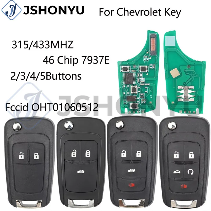 JsHonYu 315MHz 433MHz ID46 Chip Remote Key OHT01060512 Compatible for Chevrolet Cruze Malibu Camaro Opel GMC Fob
JsHonYu 315MHz 433MHz ID46 Chip Remote Key OHT01060512 Compatible for Chevrolet Cruze Malibu Camaro Opel GMC Fob
