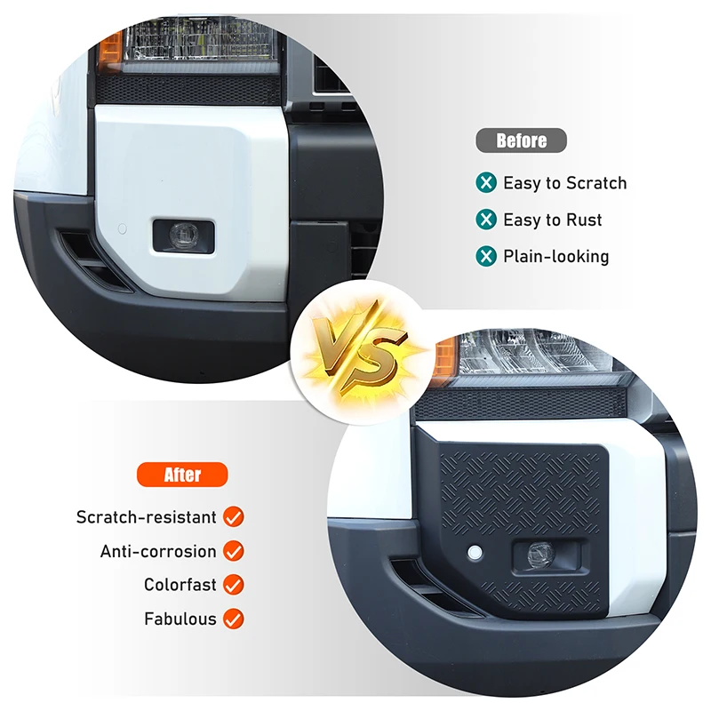 For Toyota Land Cruiser 250 Prado LC250 2024 2025 ABS matte black Front Rear wheel plate Front Foglight Rearview Mirror Cover 
For Toyota Land Cruiser 250 Prado LC250 2024 2025 ABS matte black Front Rear wheel plate Front Foglight Rearview Mirror Cover