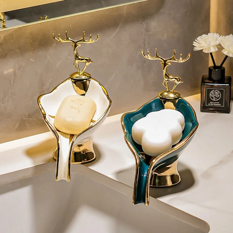 Ceramic Soap Box Bathroom Organizer Dispenser Holder Luxury Elk White Green
Ceramic Soap Box Bathroom Organizer Dispenser Holder Luxury Elk White Green