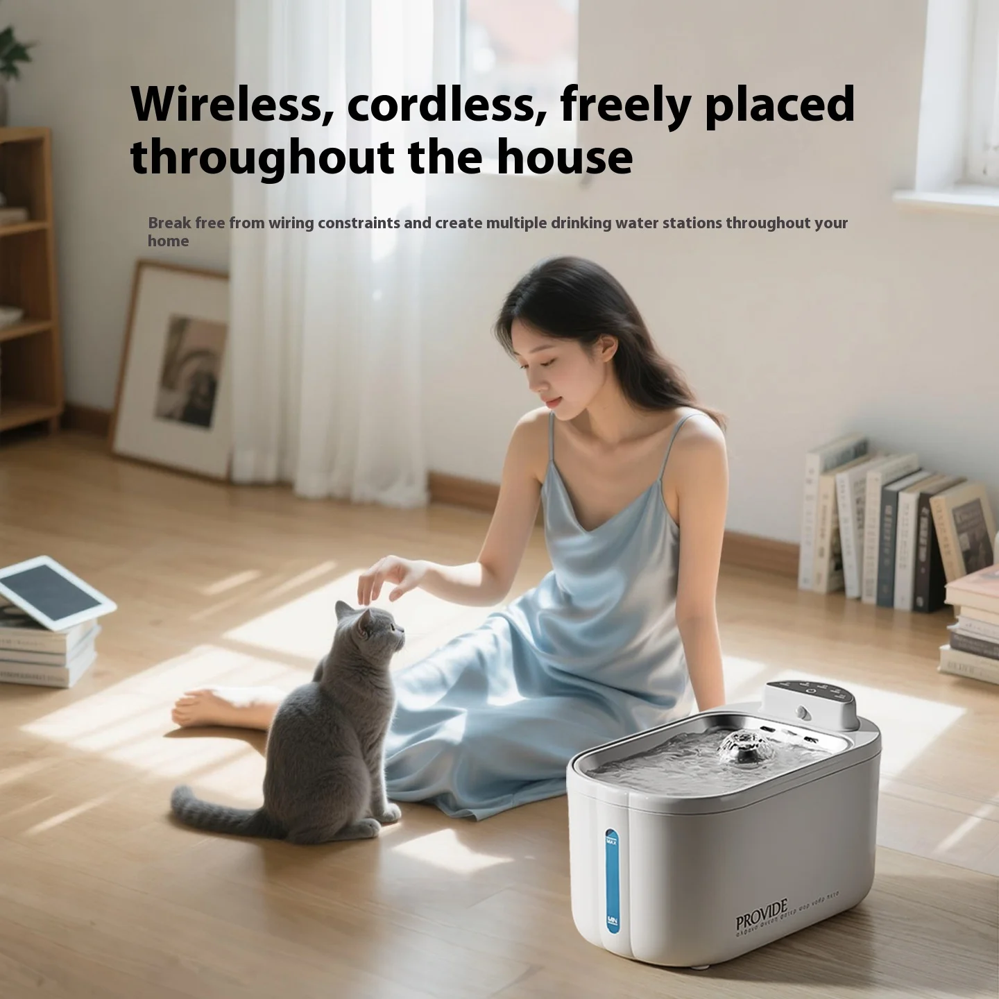 Large Capacity Stainless Steel Pet Water Dispenser Non-Electric Automatic Circulation Wireless Charging for Cats and Dogs
Large Capacity Stainless Steel Pet Water Dispenser Non-Electric Automatic Circulation Wireless Charging for Cats and Dogs