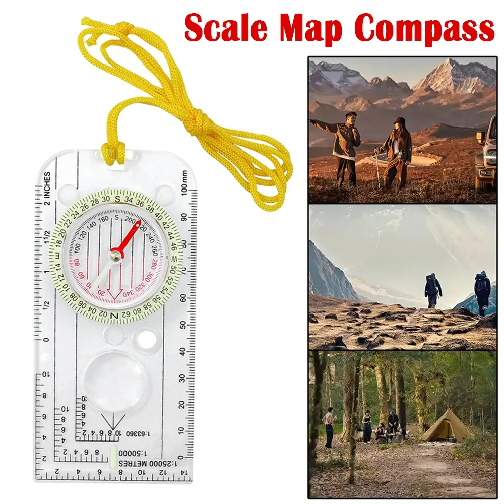 Advanced Navigation Compass Topographic Map Ruler Waterproof Backpacking Orienteering Compass Scale Wilderness Survival Hiking
