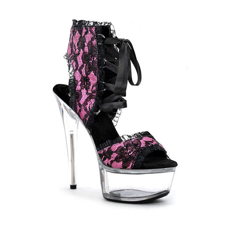 Pink Black Lace Clear Platform Ankle Caged Stiletto Sandals Open Toe Lace Up Pole Dance Club Party Women High Heel Shoes
Pink Black Lace Clear Platform Ankle Caged Stiletto Sandals Open Toe Lace Up Pole Dance Club Party Women High Heel Shoes