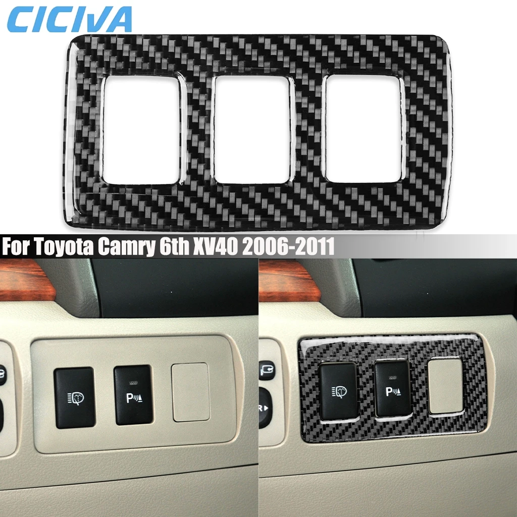 For Toyota Camry 6th XV40 2006-2011 Carbon Fiber Dashboard Headlight Switch Decorative Car Accessories Interior Cover Stickers
For Toyota Camry 6th XV40 2006-2011 Carbon Fiber Dashboard Headlight Switch Decorative Car Accessories Interior Cover Stickers