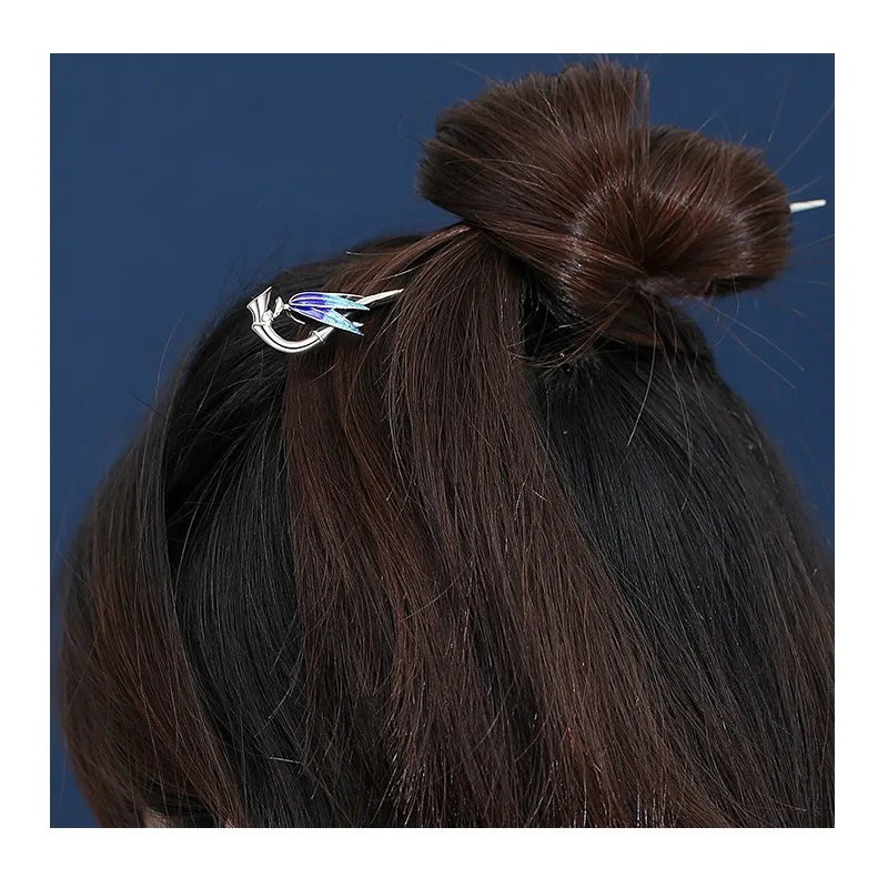 Cloisonne Bamboo Leaf Hairpin Women's Antique Hanfu New Retro Disc Hair Headdress Burnt Blue Hairpin
Cloisonne Bamboo Leaf Hairpin Women's Antique Hanfu New Retro Disc Hair Headdress Burnt Blue Hairpin