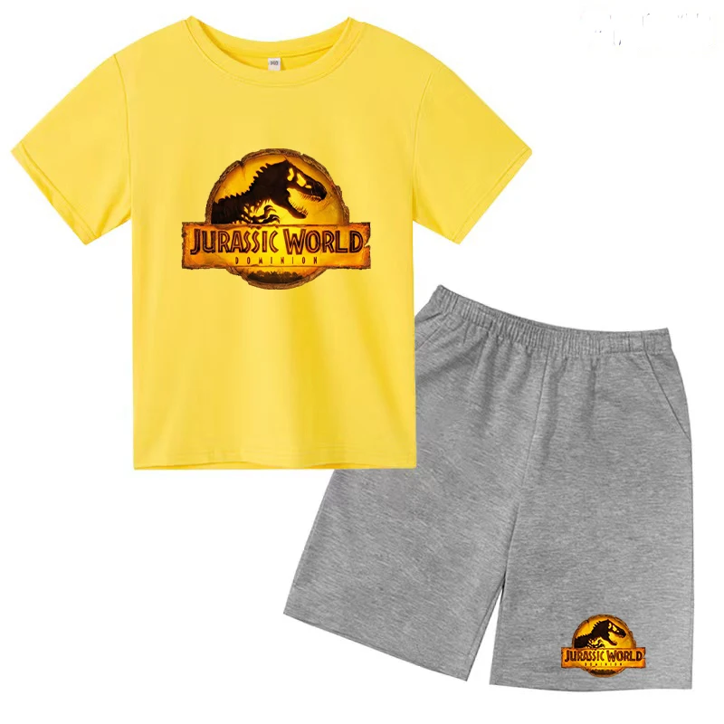 Children's World Dinosaur Print T-Shirt Shorts Set - Boys' Sports Wear - Breathable Cotton Casual Children's Clothing
Children's World Dinosaur Print T-Shirt Shorts Set - Boys' Sports Wear - Breathable Cotton Casual Children's Clothing