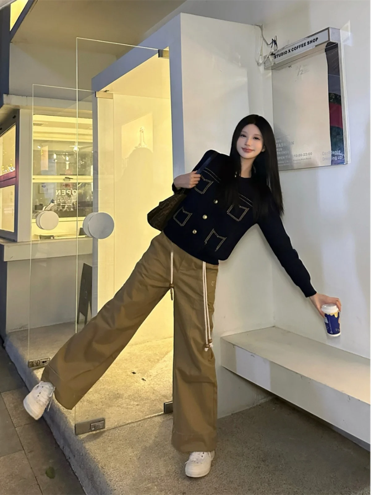 Sweet Style Knitted Open Cardigan Long Sleeve Dark Blue Wide Leg Pants Autumn New Arrival Small Fragrance Fashion Women's Swe...
Sweet Style Knitted Open Cardigan Long Sleeve Dark Blue Wide Leg Pants Autumn New Arrival Small Fragrance Fashion Women's Swe...