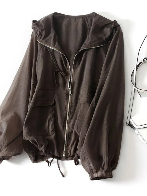 Ultra-Thin Breathable Women's Sun Protection Jacket Lightweight Spring Summer Hooded Drawstring Casual Outerwear Coat
Ultra-Thin Breathable Women's Sun Protection Jacket Lightweight Spring Summer Hooded Drawstring Casual Outerwear Coat