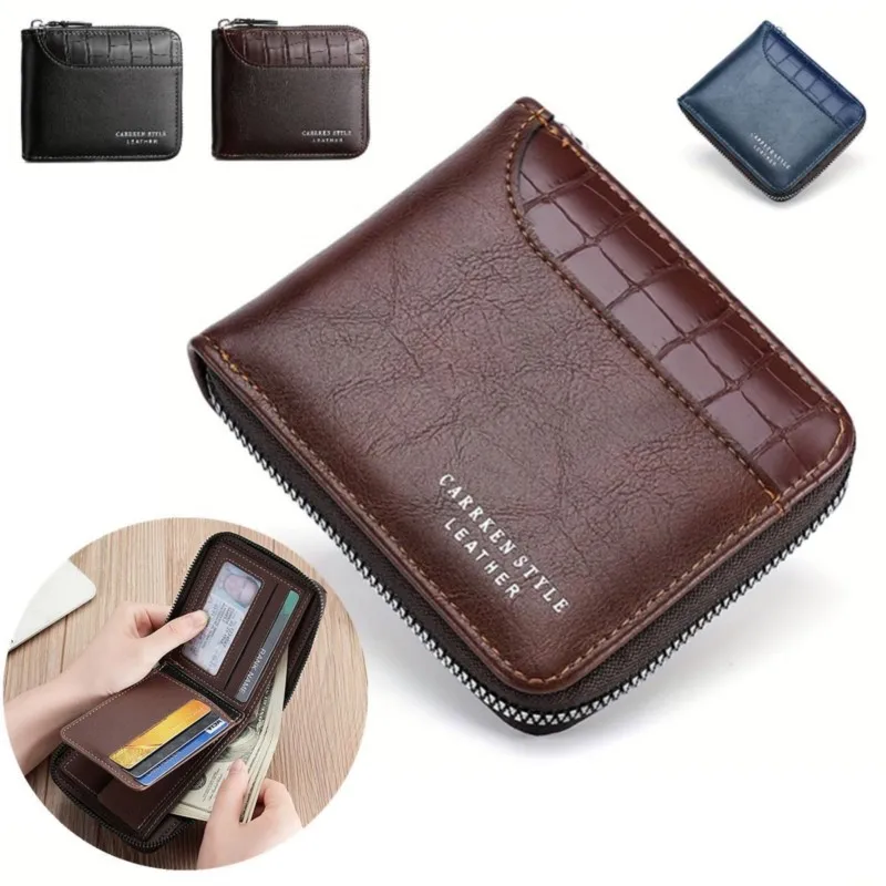 Leather Men's Wallet Luxury Mens Purse Male Zipper Card Holders with Coin Pocket Rfid Wallets Gifts for Men Money Bag
Leather Men's Wallet Luxury Mens Purse Male Zipper Card Holders with Coin Pocket Rfid Wallets Gifts for Men Money Bag