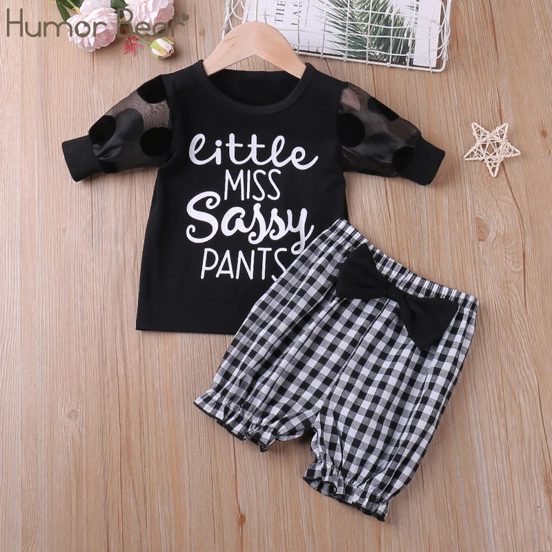 Humor Bear Girls Clothes Sets Summer Short Sleeves Letter Printed Tops + Plaid Shorts Fashion Lovely Clothing
Humor Bear Girls Clothes Sets Summer Short Sleeves Letter Printed Tops + Plaid Shorts Fashion Lovely Clothing