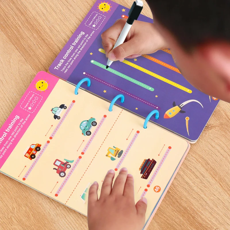 32/48/64 Pages Tracing Workbook Montessori Books Pen Control Training Exercise Book Reusable Calligraphy Copybook
32/48/64 Pages Tracing Workbook Montessori Books Pen Control Training Exercise Book Reusable Calligraphy Copybook
